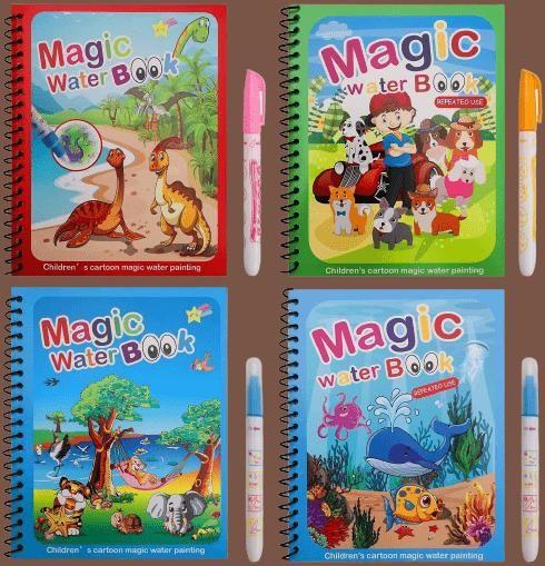 Reusable Water Drawing Book with Magic Pen
