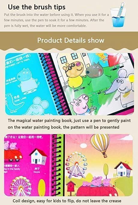Reusable Water Drawing Book with Magic Pen