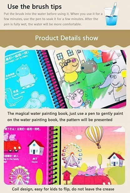 Reusable Water Drawing Book with Magic Pen